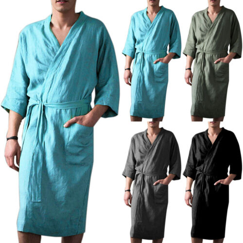 Details about   Mens Womens Hoodies Fleece Long Sleeve Lounge Bath Robe Long Dressing Bathrobe 