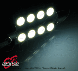 Set of 2pcs White Under Hood Light 8 SMD LED Light Bulbs 561-39mm 1 Pair