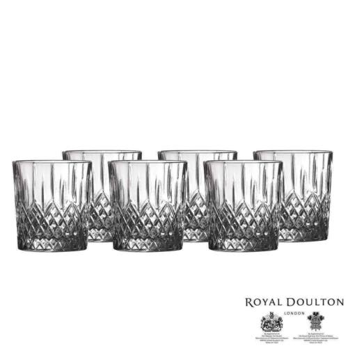 Conjunto de 6-nuevo Reino Unido Royal Doulton elegante Earlswood vasos de cristal