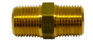 Brass Pipe Nipple 3//8/" Male NPT x 3//8/" Male NPT Hex Fitting Air Fuel Water Gas
