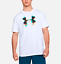 NWT Under Armour Heatgear Glitch Big Logo Men Graphic T-Shirt 1318555 White XL