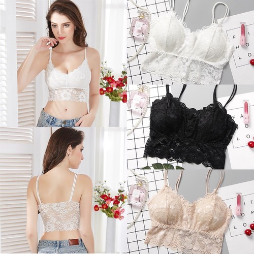 Women/'s Crop Top Bra Floral Vest Bralet Lace Tank Tops Bralette Bustier