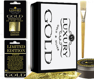 luxury gilding kit 100 sheets 4.5cm x 4.5cm Imitation Gold Leaf Gilding Art