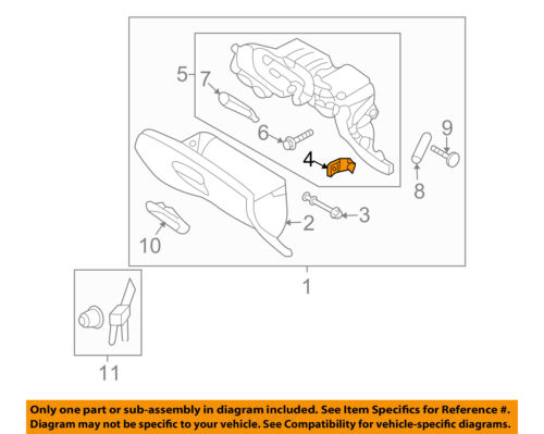 KIA OEM 06-12 Sedona-Glove Box Guide 845354D000 