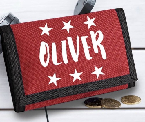 Personalised Wallet Money Zip Velcro Pocket Card Holder Christmas