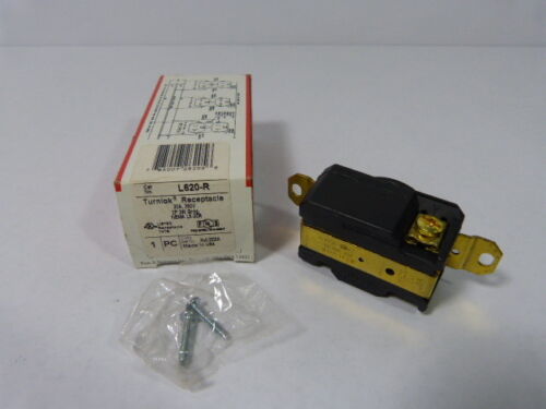 NEW IN BOX ! Details about  / Pass /& Seymour L620-R Turnlock Single Receptacle 3Wire 20amp 250V