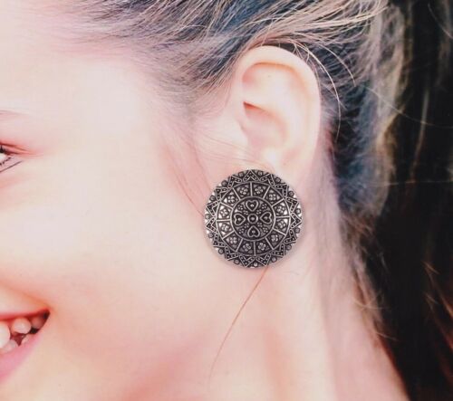 Indian Silver Plated Oxidized Latest Design Jumka Jumki Earring Women Fashion