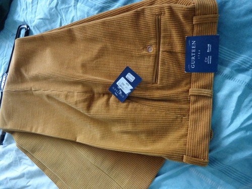 BNWT GURTEEN COTTON CORDUROY MENS TROUSERS RRP £65