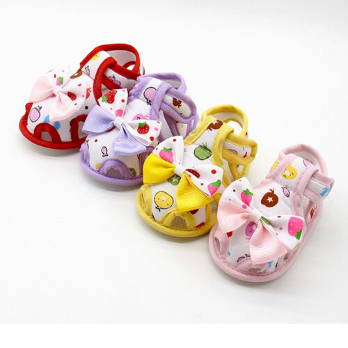 Bébé Enfants filles Bow Cute Soft Sole Crib Shoes PreWalker Lovely présente