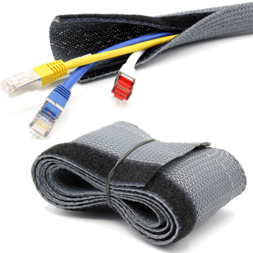 Câble Flex Protection Câble Tuyau velcro tissu tuyau noir gris Ø 15 20 25 30 mm 