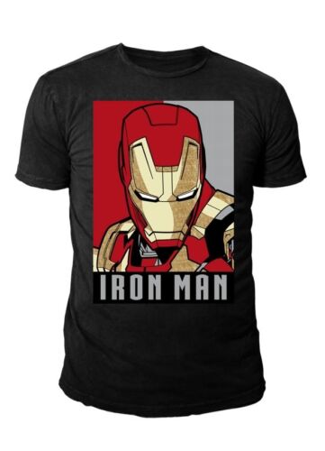 Marvel Comics-Iron Man T-Shirt hommes-Avenger Obey Style S-XL Noir