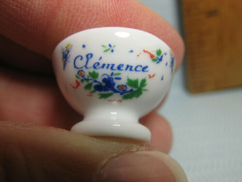 Mini Regional FRENCH BOWL Flower Porcelain Bowls Feves Feve Dollhouse Miniature