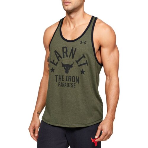 Under Armour Men's Project Rock Earn It Graphic Tank Top T-Shirt 1353922-315 