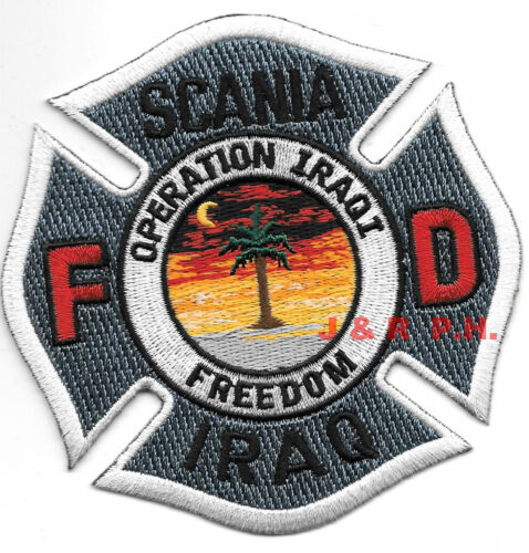 O.I.F Scania Iraq 4/" x 4/" size fire patch