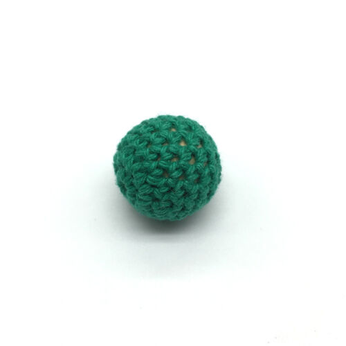 50Pcs Chunky Crochet Teething Wood Beads DIY Baby Nursing Jewelry Round Beads 