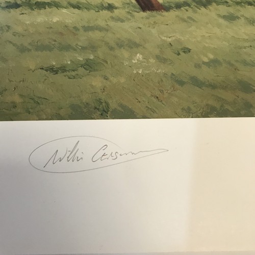 Print Roy Miller /"Nashwan Winning 1989 Epsom Derby/" Willie Carson Ltd 950 Signed