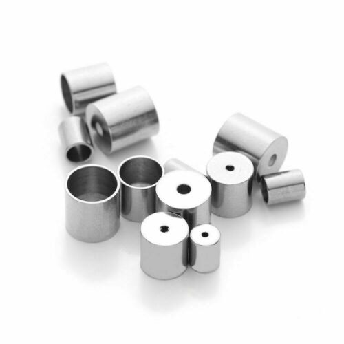 10PCS End Crimp Clasp Cap Stainless Steel Lifting Metal Connector Jewelry Making 