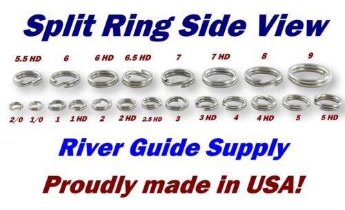 1000 Count SIZE #2 Stainless Steel Split Rings BULK MADE IN USA Fishing Tackle 