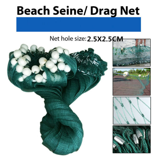 Green Mesh 2.5x2.5cm Customize Hand Made Beach Seine// Drag Nets UK