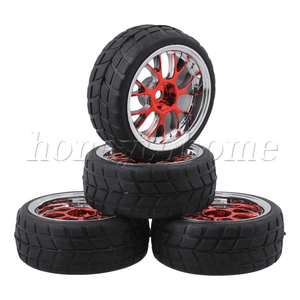 RC WHEELS /& TIRES SET for Traxxas 4Tec Kyosho Pureten Fw05 Fw06 Fazer V-One