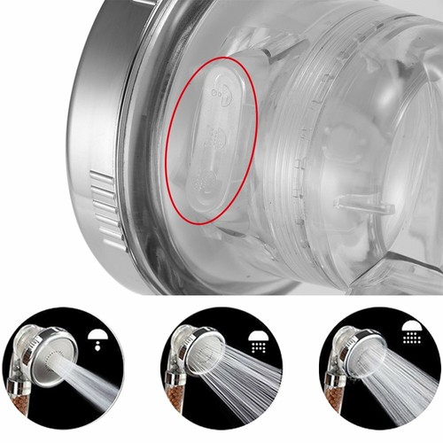 High Pressure Water Hand Held Shower Head 3 Function Massage Spa Wall Showerhead