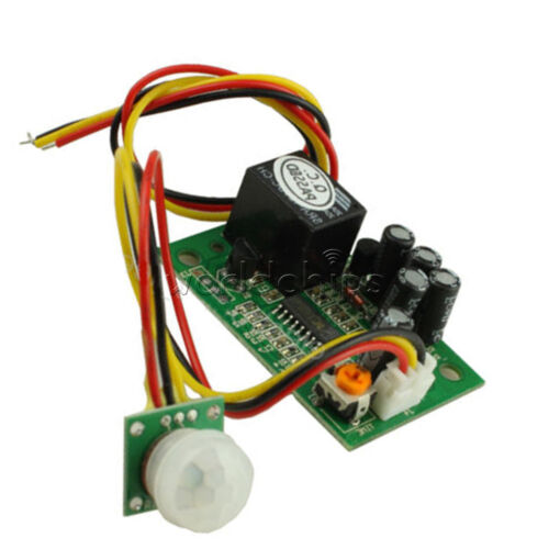 12V PIR IR Pyroelectric Infrared Module Adjustable Relay Output Sensor NEW 