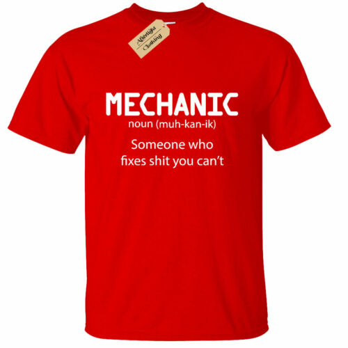 Mechanic Someone Who Fixes S**t You Cant Mens T Shirt Funny Humour gift