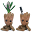 2 Decor Flower Pot Baby Groot Figure Flowerpot Toy Guardians of The Galaxy vol