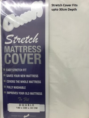 Double Zipped Stretch Mattress Cover in 3 Colours 