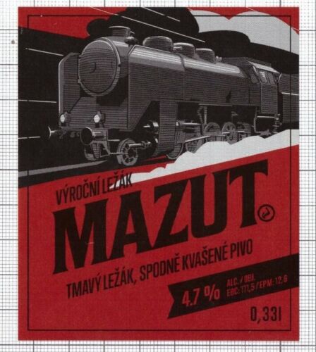 CZECH Brewery Breclav MAZUT train locomotive new 2020 beer label C2386 026