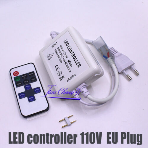 220v led dimmer controller with 11key IR remote EU plug For single color strip 