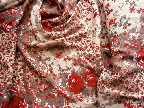 rojo vestidos de tela Designer chifón gris METERWARE Lagenlook sustancias negro