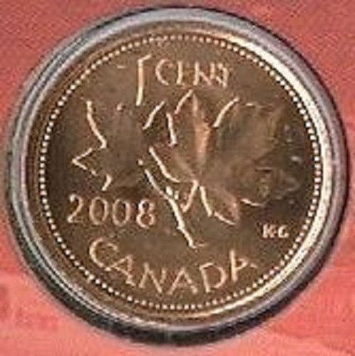2008 MS Penny 1 One Cent 08 Canada MAGNETIC BU Coin UNC