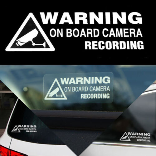 Warning On Board Camera Recording Dashcam Security Car Window Decal Sticker Hot 