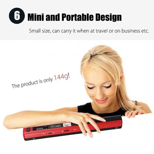 iBigboy iScan Scanner Portable Wand Document Name Card AA Battery 900DPI Scanner