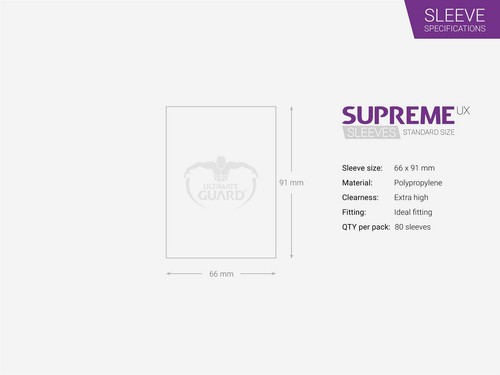 Ultimate Guard-Supreme UX sleeves estándar Black 80 unidades tarjetas fundas negro
