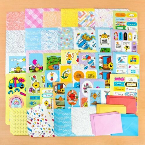 Mr Men /& Little Miss Birthday Card Making Kit Decoupage//Papers//Toppers//Cards ETC