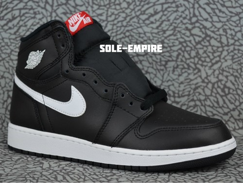 Nike Air Jordan Retro 1 High OG BG 575441-011 Yin Yang Black White Red GS NEW