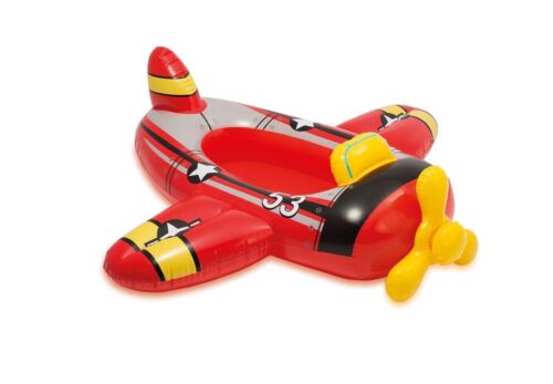 Childrens RED PLANE Inflatable Boat Swimming Pool Water Ride On Float TY575