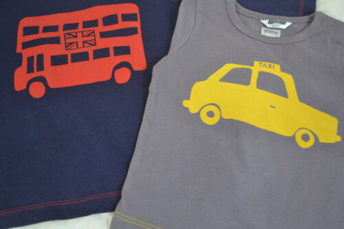 Bébé Mini Boden Garçons mignon en coton à manches longues T Shirt London Bus New York Taxi