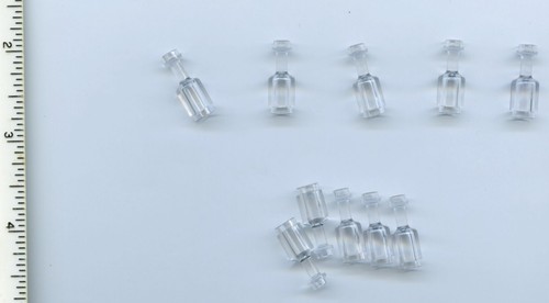Utensil Bottle NEW City LEGO x 10 Trans-Clear Minifig