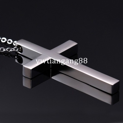 316L Stainless Steel Polishing Women Men/'s Silver Cross Pendant Necklace Chain