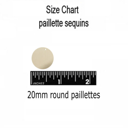 20mm ROUND SEQUIN PAILLETTES ~  CLEAR CRYSTAL ~ Flat Sequin Disc Made in USA 