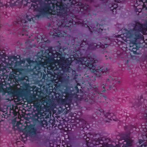 Cotton YARD Bali Batik Fabric Pink Blue /& Purple Small Flower