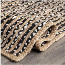 Rug Cotton Chindi Runner Rectangle Hand Braided Farmhouse Area Rug Boho Rug