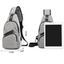 Men Women Shoulder Bag Sling Chest Pack USB Charging Sports Crossbody Handbag