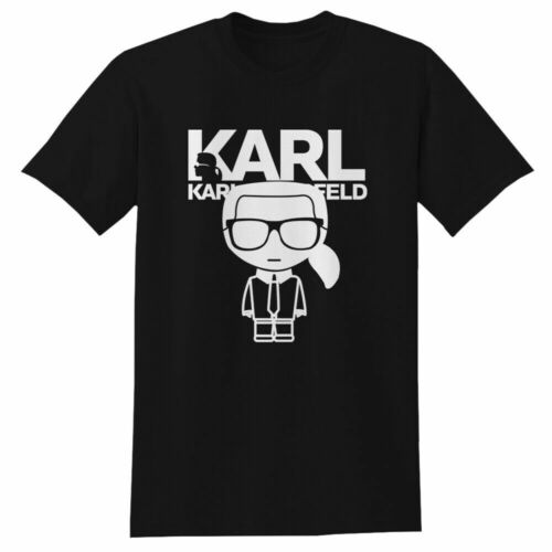 Karl Lagerfeld Logo Men/'s Black T-Shirt Vintage Gift For Men Women Funny Tee