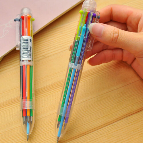 Multi-color 6 in 1 Color Ballpoint Pen Ball Point Pens School Office Stationary
