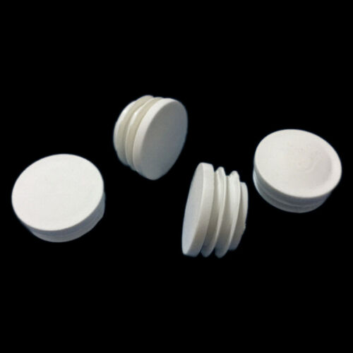 White Round Plastic Blanking End Caps Tube Pipe Inserts Plug Bung 16//19//22~50mm