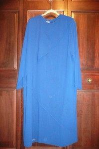 SALE-Vtg-Pierre-Cardin-Royal-Blue-Evening-Layered-Dress-24